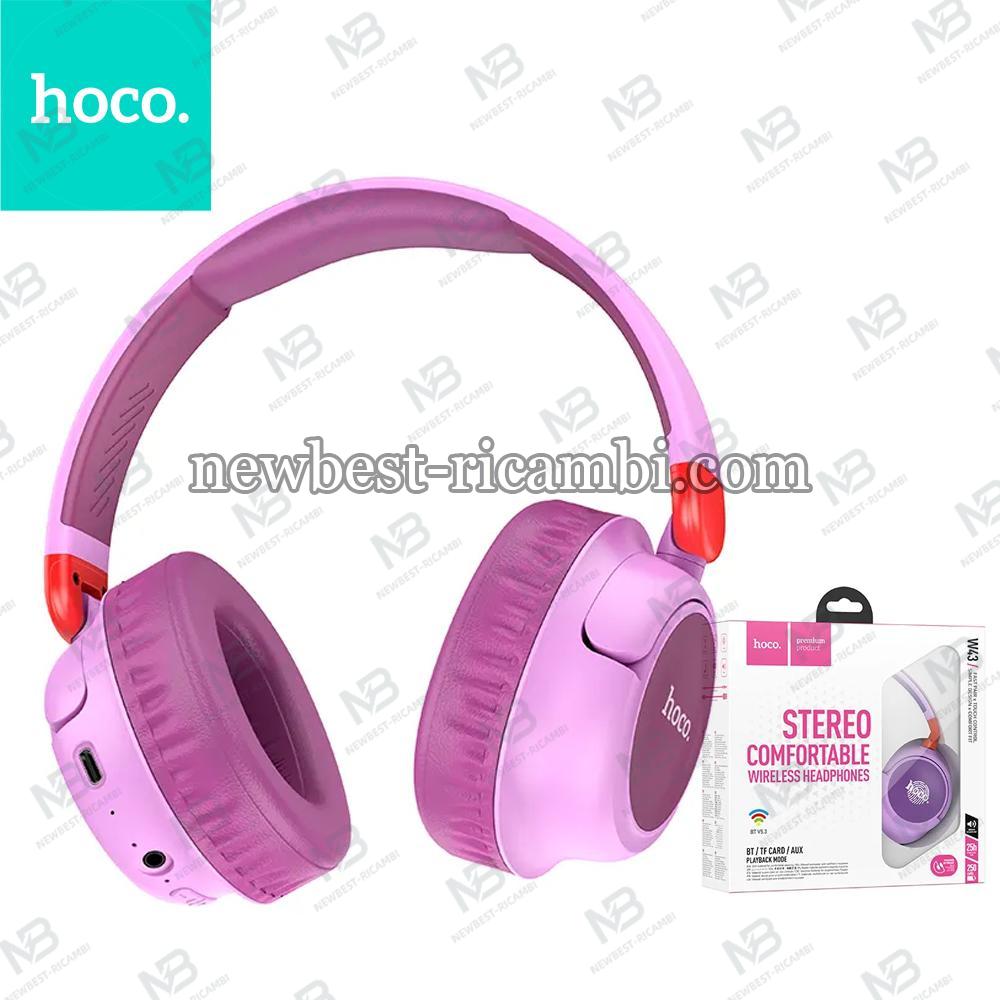 HOCO Wireless Bluetooth Headphones W43 Purple In Blister