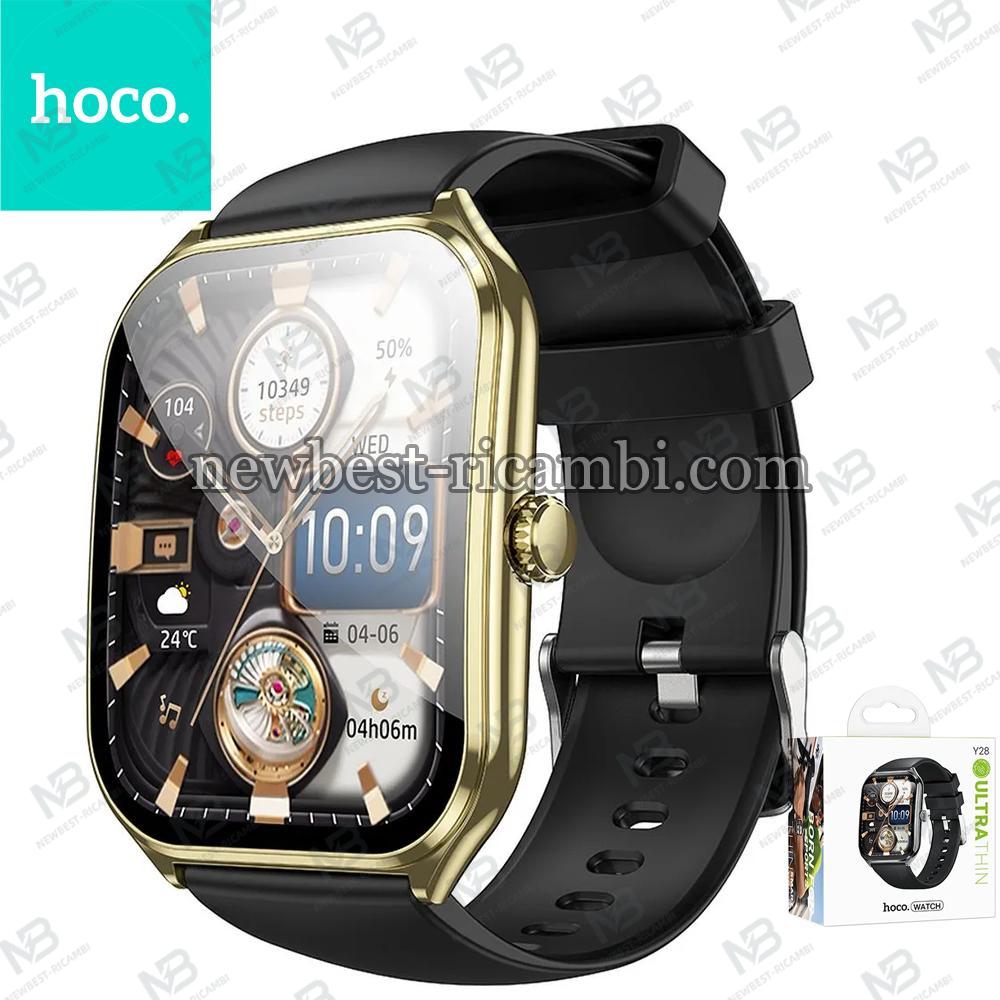 Smartwatch Hoco 1,96" AMOLED IP67 With Call Function Y28 Gold In Blister