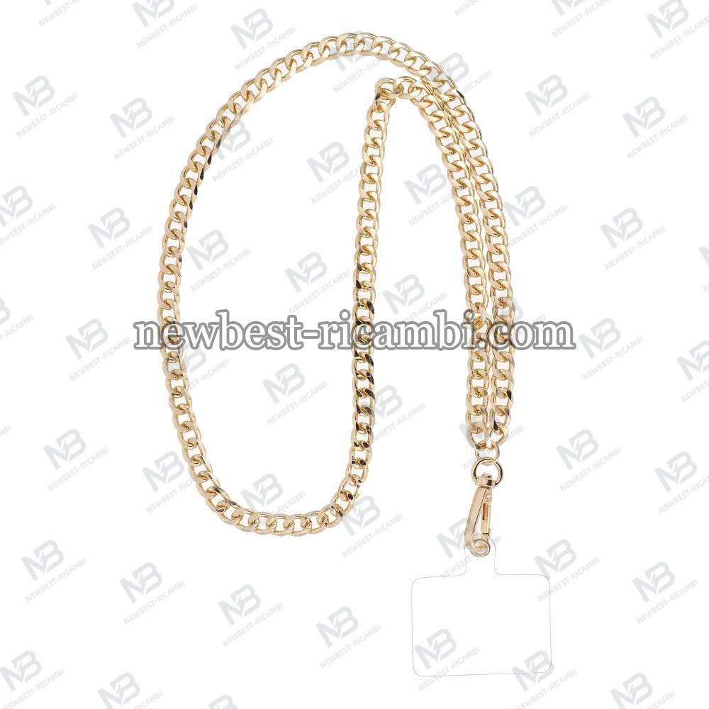 CHAIN #81 Phone Lanyard Phone Pendant / Cord Length 80CM (40CM In The Loop) / On Neck - Gold