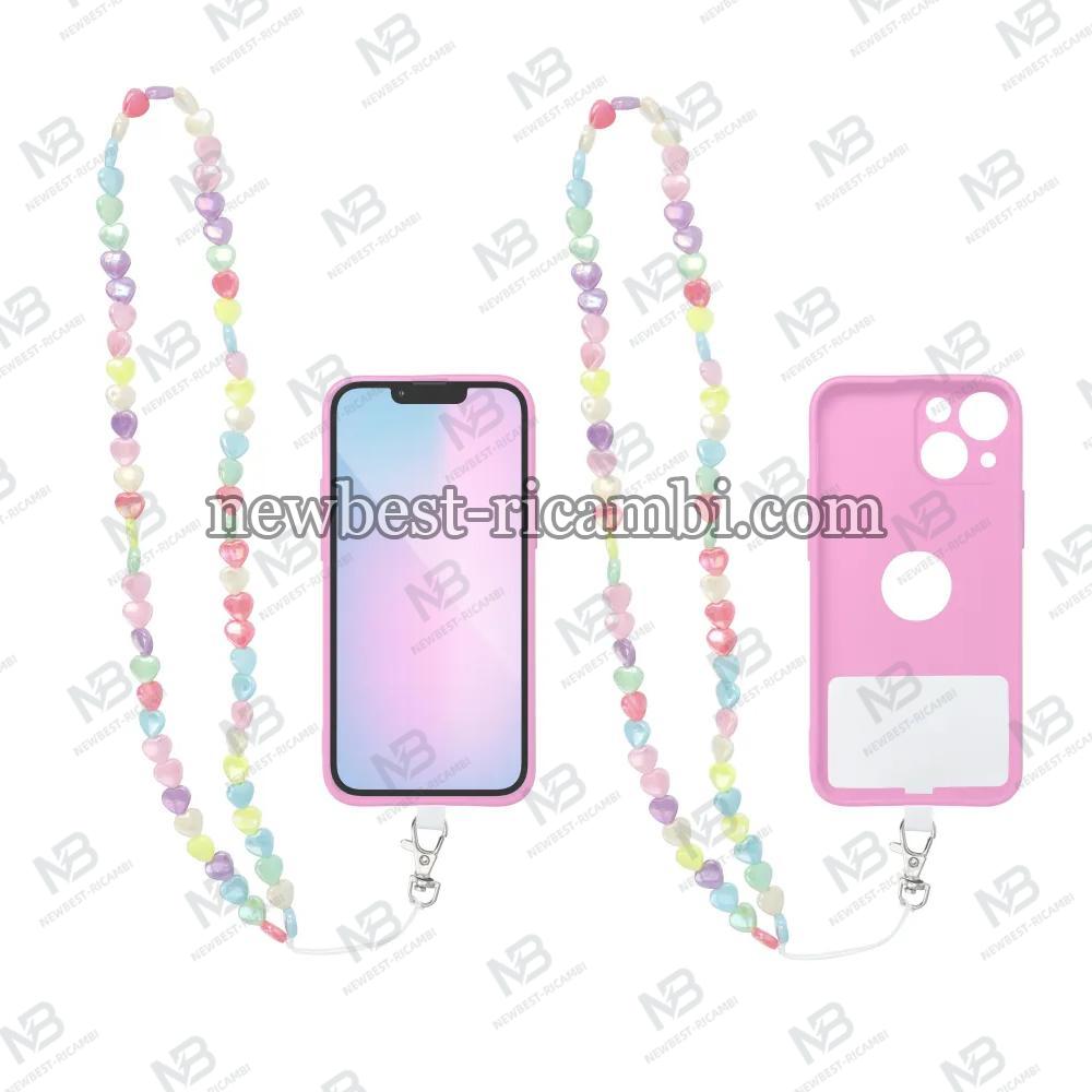 PIXIE Phone Lanyard Phone Pendant Cord Length 68CM (34CM In The Loop) On Neck - Hearts