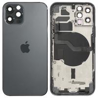iPhone 12 Pro Back Cover + Frame + Side Key Black Disassembled Grade A Original