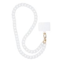PANAMA Phone Lanyard Phone Pendant Cord Length 80CM (40CM In The Loop) On Wrist - White