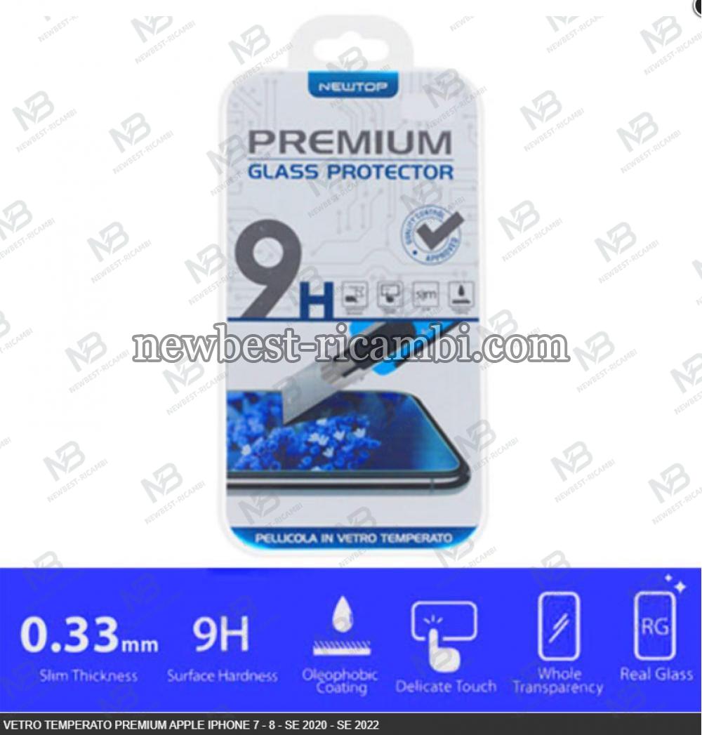 VETRO TEMPERATO PREMIUM APPLE IPHONE 7 - 8 - SE 2020 - SE 2022