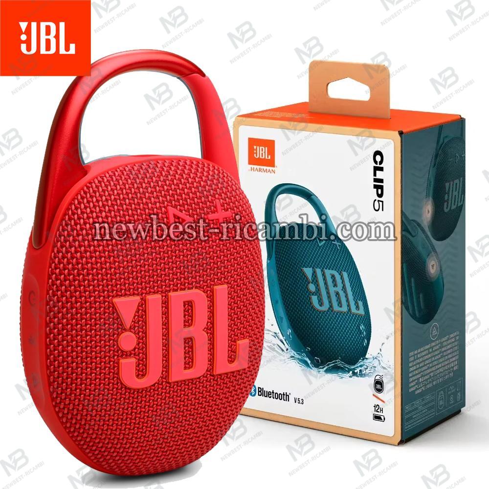 JBL Clip 5 - Ultra-Portable Water- and Dust-Resistant Bluetooth Speaker Red In Blister