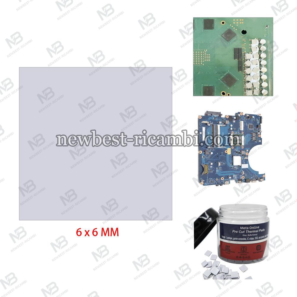 Pre Cut Thermal Pads Mosfet Coil (6 x 6 x 1 mm) (100 Pack)