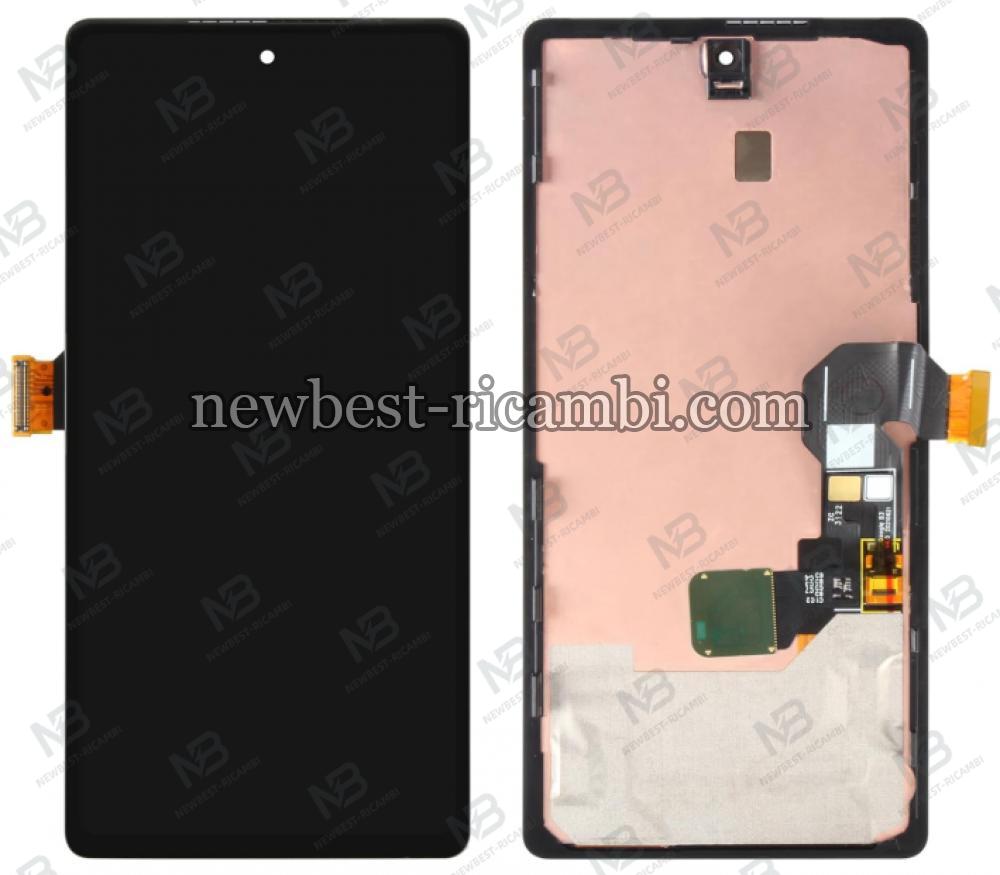 Google Pixel 6A Touch + Lcd + Plastic Support Black Original 