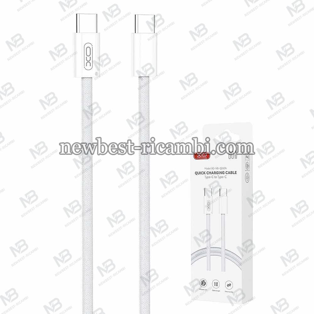 USB-C to USB-C Cable XO DESIGN NB-Q260B 60W 3A 1.5m White in Blister