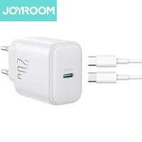 Wall Charger Joyroom JR-TCF20 20W 3A 1 x USB-C with USB-C Cable White In Blister