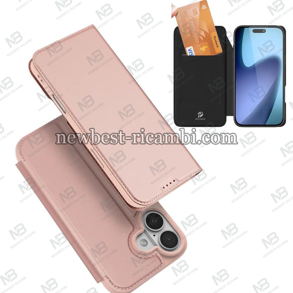 DUX DUCIS Wallet Case SKIN PRO For IPHONE 17 Rose In Blister