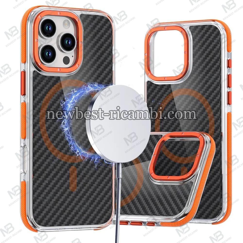 FIBER Case Comapitble With MagSafe For IPHONE 17 Orange In Blister