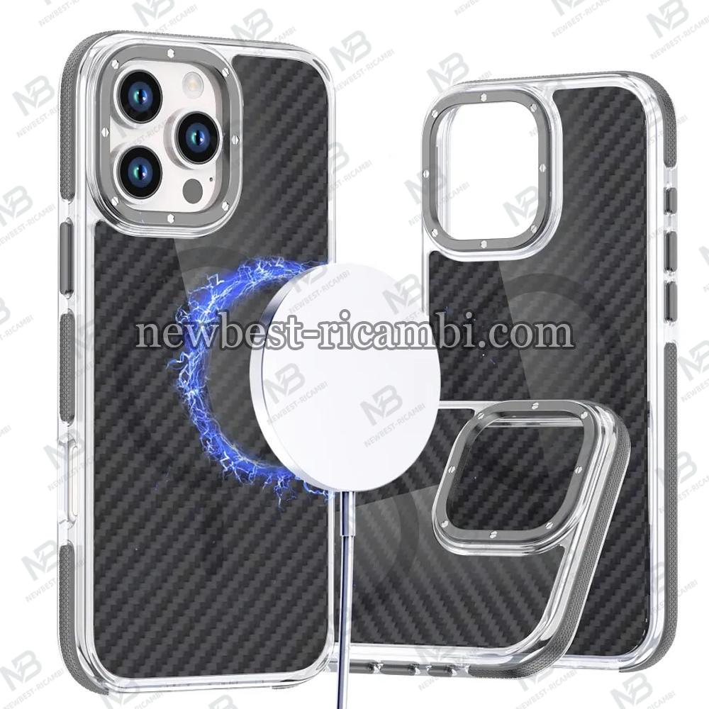 FIBER Case Comapitble With MagSafe For IPHONE 17 Grey In Blister