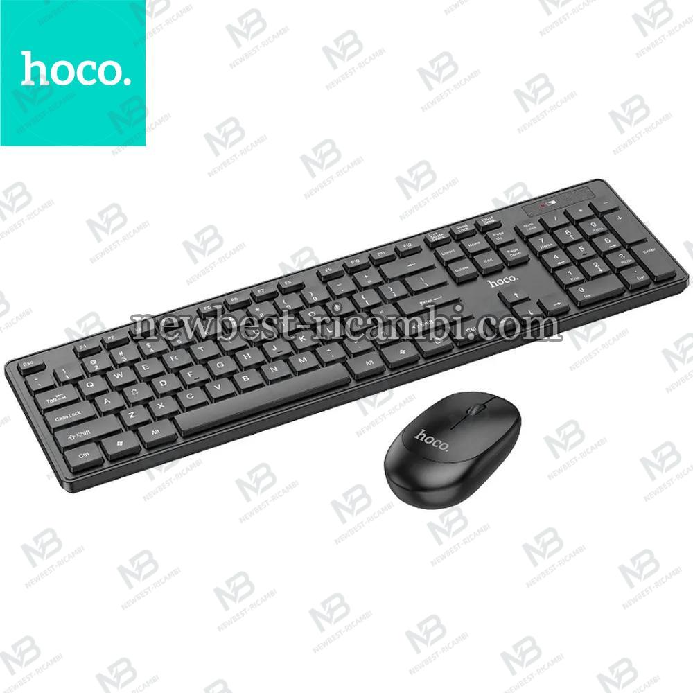 Wireless Keyboard And Mouse Set Hoco GM17 Black In Blister