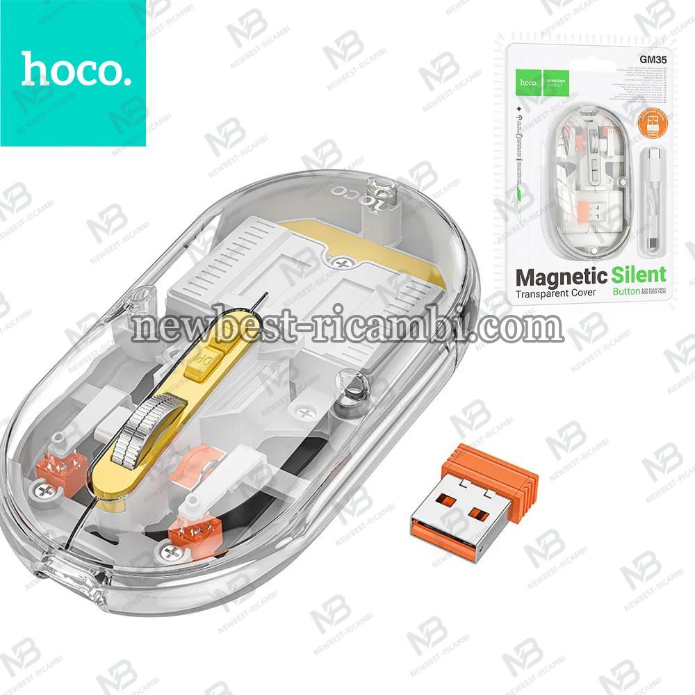 Wireless Mouse Hoco 2,4G 1600 Dpi Dual Mode Bluetooth GM35 Grey In Blister