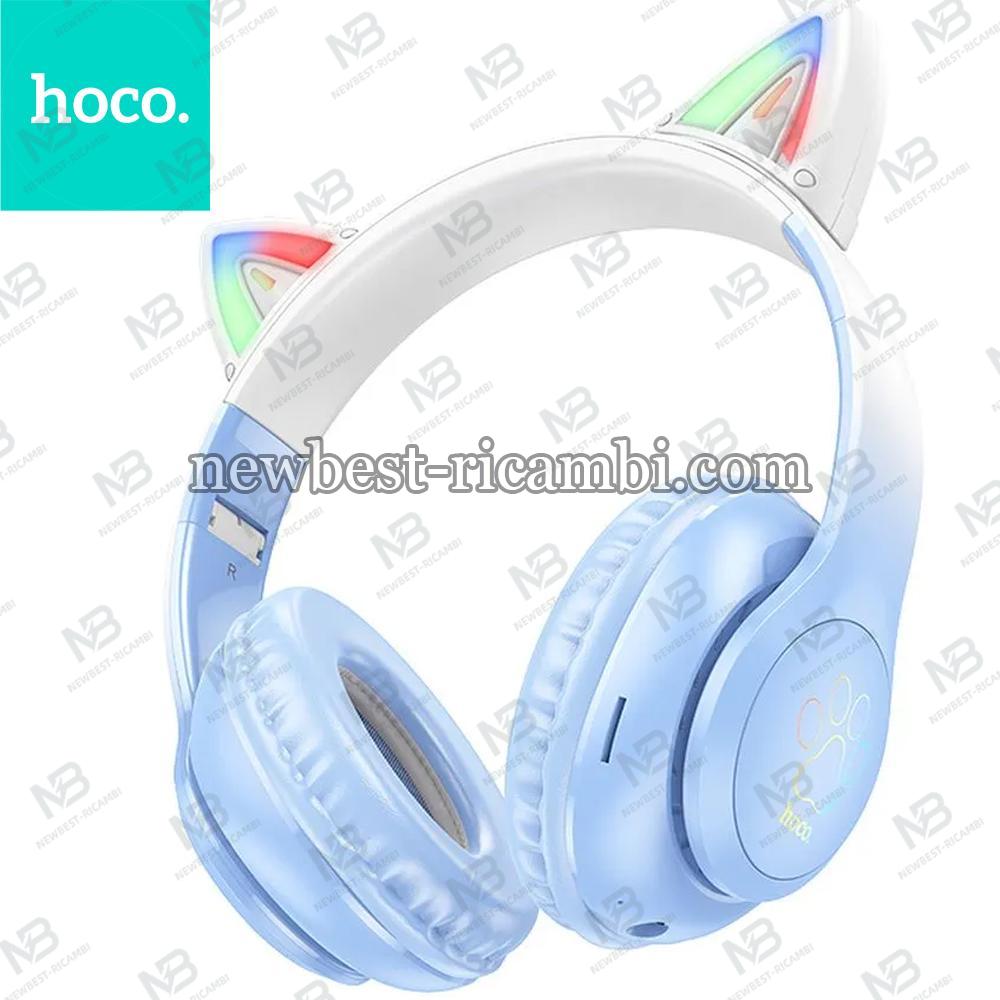 HOCO Wireless Bluetooth Headphones W42 Cat Ear Crystal Blue In Blister
