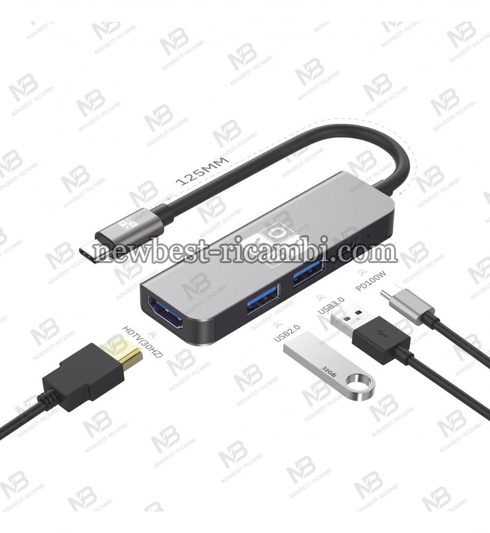 OXYN HUB01 USB C 4 IN 1 - BYL2011