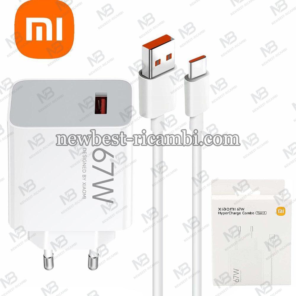 Wall Charger Xiaomi 67W 6.2A 1 x USB-A with USB-C Cable White BHR9465EU in Blister