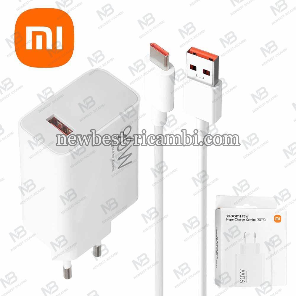 Wall Charger Xiaomi HyperCharge Combo 90W 6.1A 1 x USB-A with USB-C Cable White in Blister
