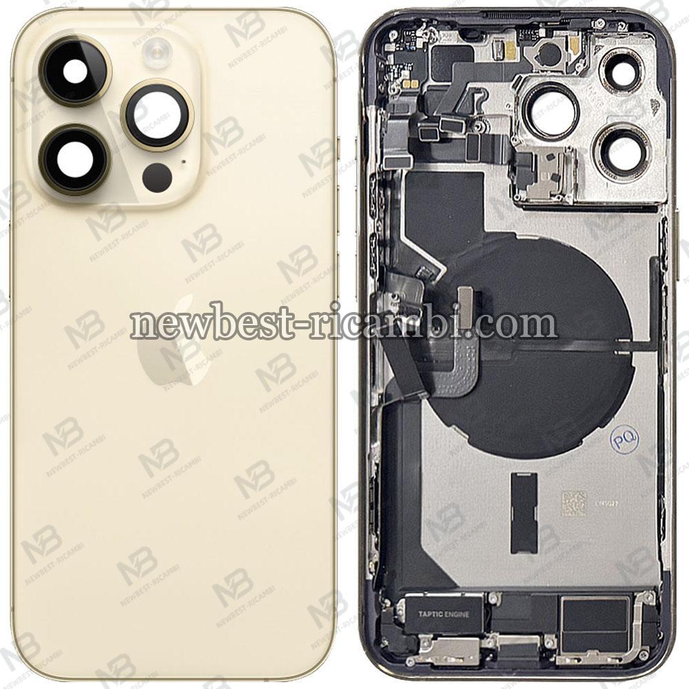 iPhone 14 Pro Back Cover + Frame + Full Flex Gold Dissembled Grade A Original