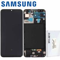 Samsung A50 2019 A505f Touch + Lcd + Frame Black Service Pack