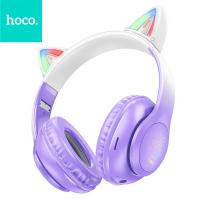 HOCO Wireless Bluetooth Headphones W42 Cat Ear Purple Grape In Blister
