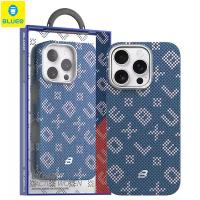 Blueo Gilded Tactile Woven Aramid Fiber Magnetic Case BL066 for iPhone 17 Pro Blue