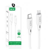 Deji DJ-C15 Type-C To Lightning Fast Charging USB Data Cable 1M 3.0A Soft Silicone In Blister