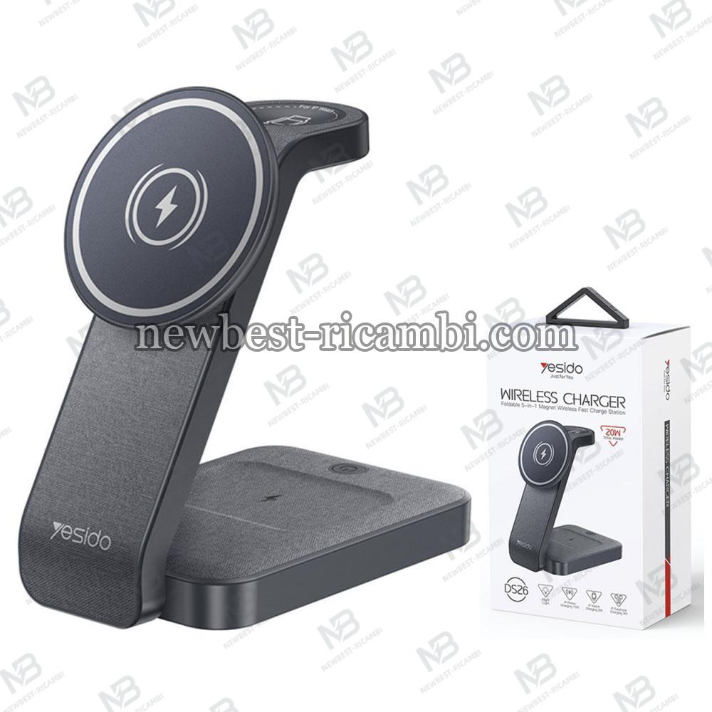 Wireless Charger Yesido DS26 3in1 15W 1.67A Grey in Blister