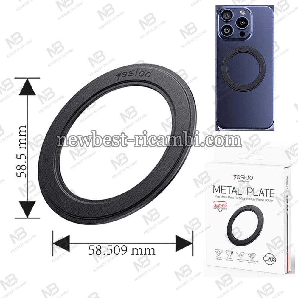 Metal Plate Yesido C208 Black in Blister