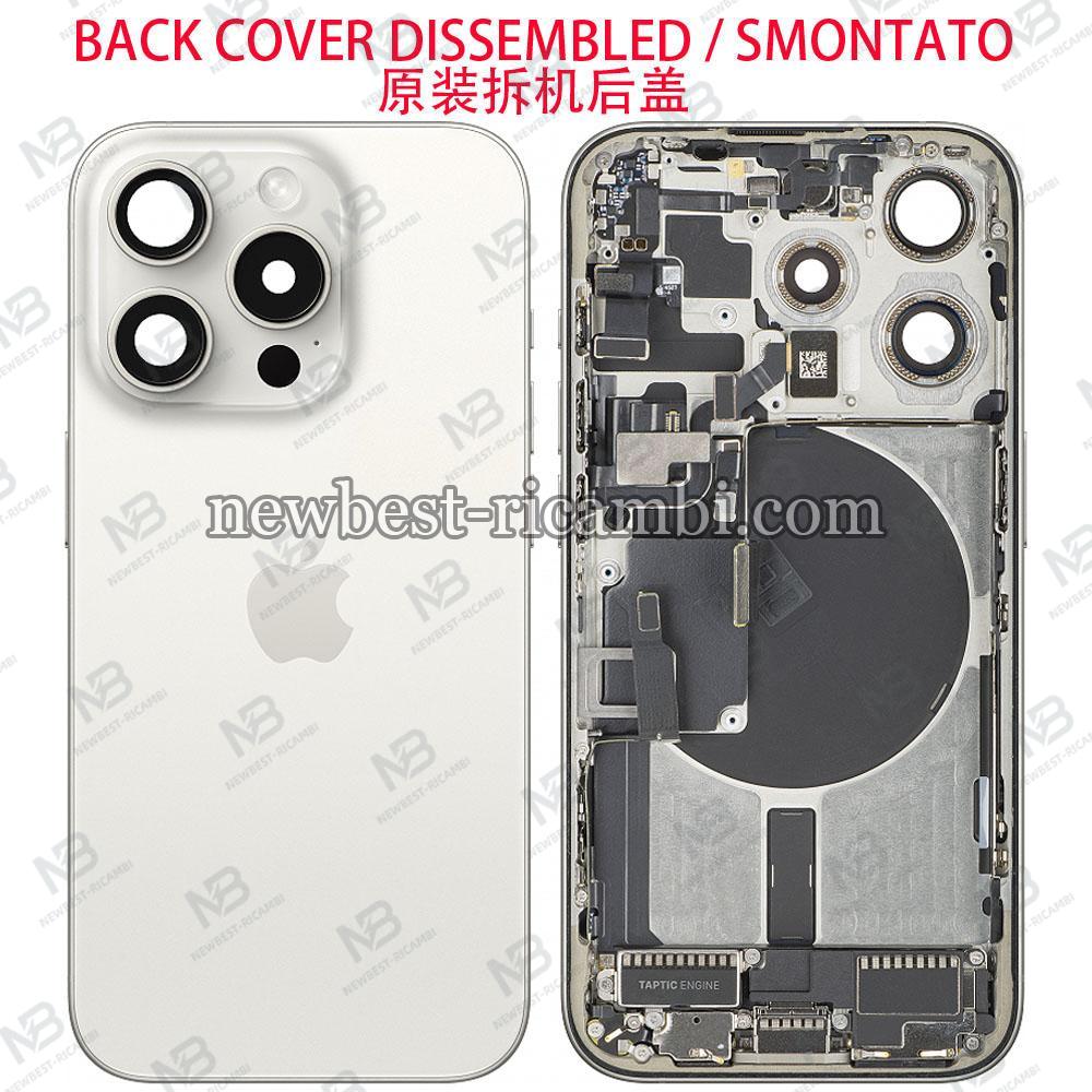 iPhone 15 Pro Back Cover + Middle Frame + Full Flex White Disassembled Grade A Original