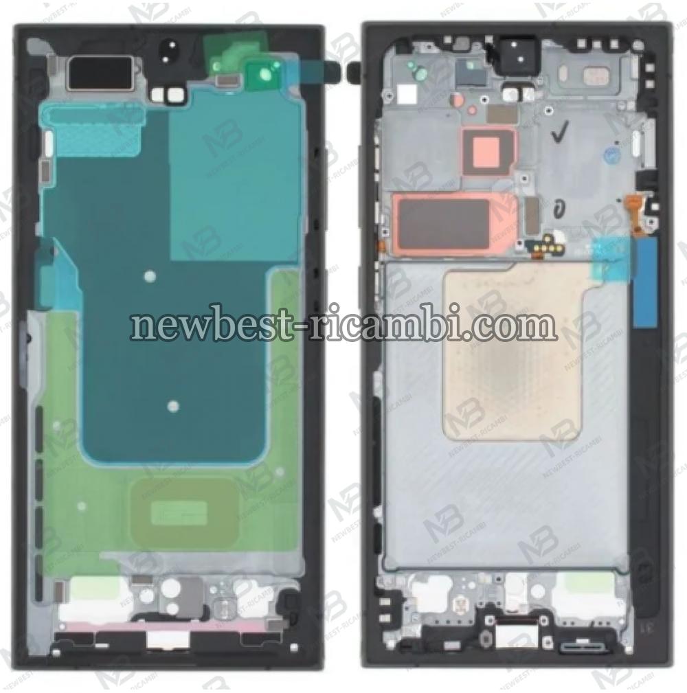 Samsung Galaxy S24 Ultra S928 Middle Frame + Side Key Black Service Pack