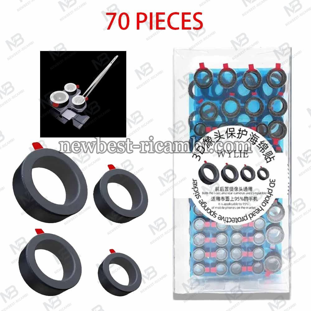 Wylie Universal 3D Camera Protective Sponge Pad for Front / Rear Cameras - 70Pcs in Blister