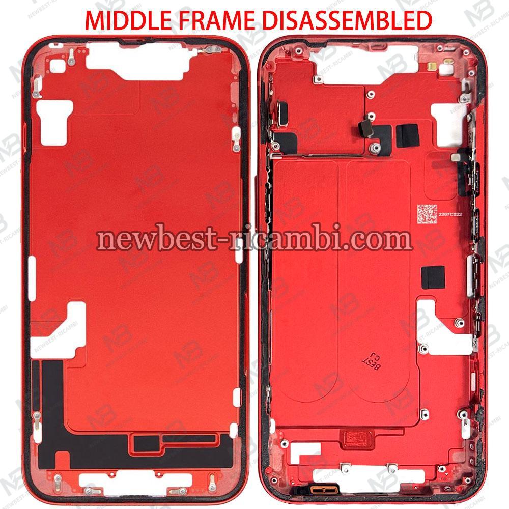 iPhone 14 Middle Frame + Side Key Dissembled Red Grade A Original