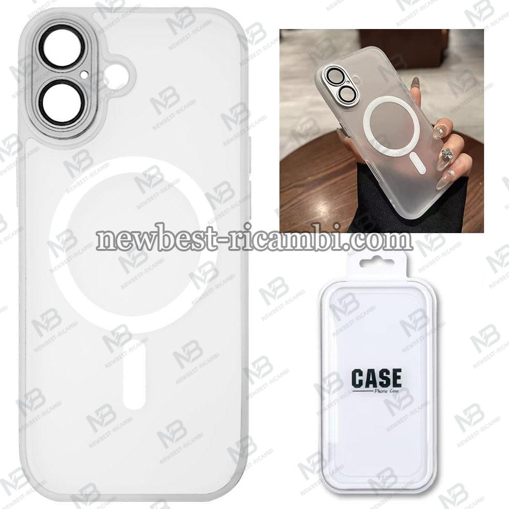 TPU Cover with Magnetic Case and Back Camera Protection for iPhone 17 White In Blister