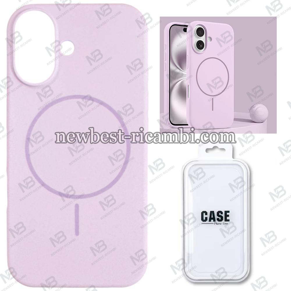 Silicon Cover with Magnetic Case for iPhone 17 Purple In Blister