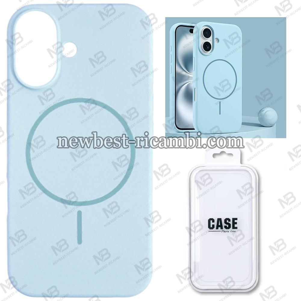 Silicon Cover with Magnetic Case for iPhone 17 Light Blue In Blister