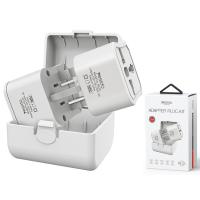 Travel Adapter Yesido MC25 CN / US / EU / UK White In Blister