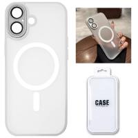 TPU Cover with Magnetic Case and Back Camera Protection for iPhone 17 White In Blister