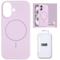 Silicon Cover with Magnetic Case for iPhone 17 Purple In Blister
