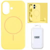 Silicon Cover with Magnetic Case for iPhone 17 Yellow In Blister
