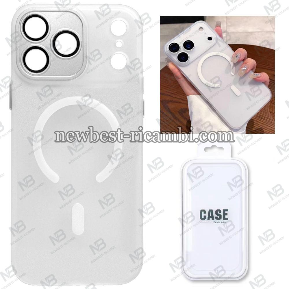 TPU Cover with Magnetic Case and Back Camera Protection for iPhone 17 Pro Max White In Blister