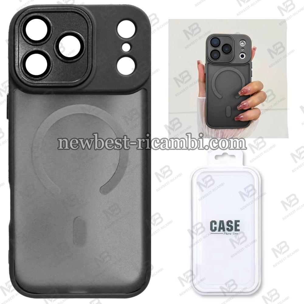 TPU Cover with Magnetic Case and Back Camera Protection for iPhone 17 Pro Black In Blister