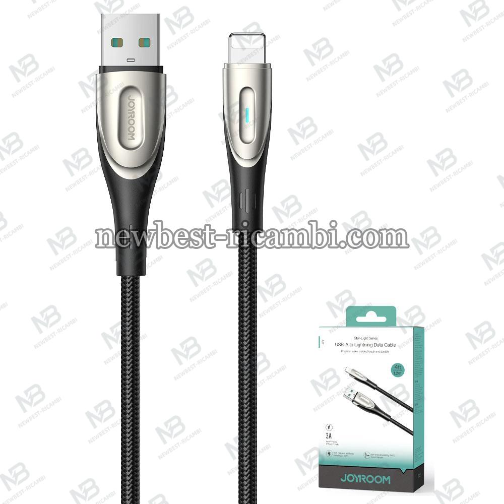 USB-A to Lightning Cable Joyroom SA27-AL3 / SA27-AC3 3A Fast Charging Data Cable 1.2m Black in Blister