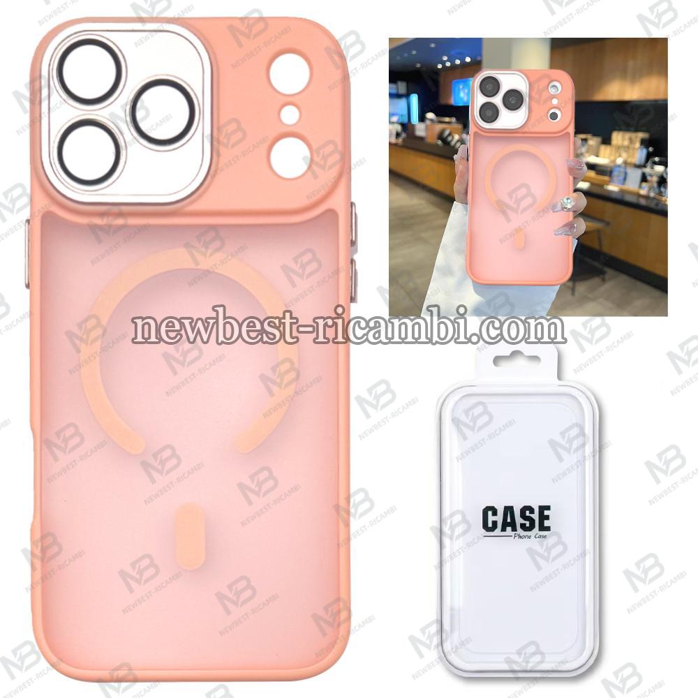 TPU Cover with Magnetic Case and Back Camera Protection for iPhone 17 Pro Max Pink In Blister