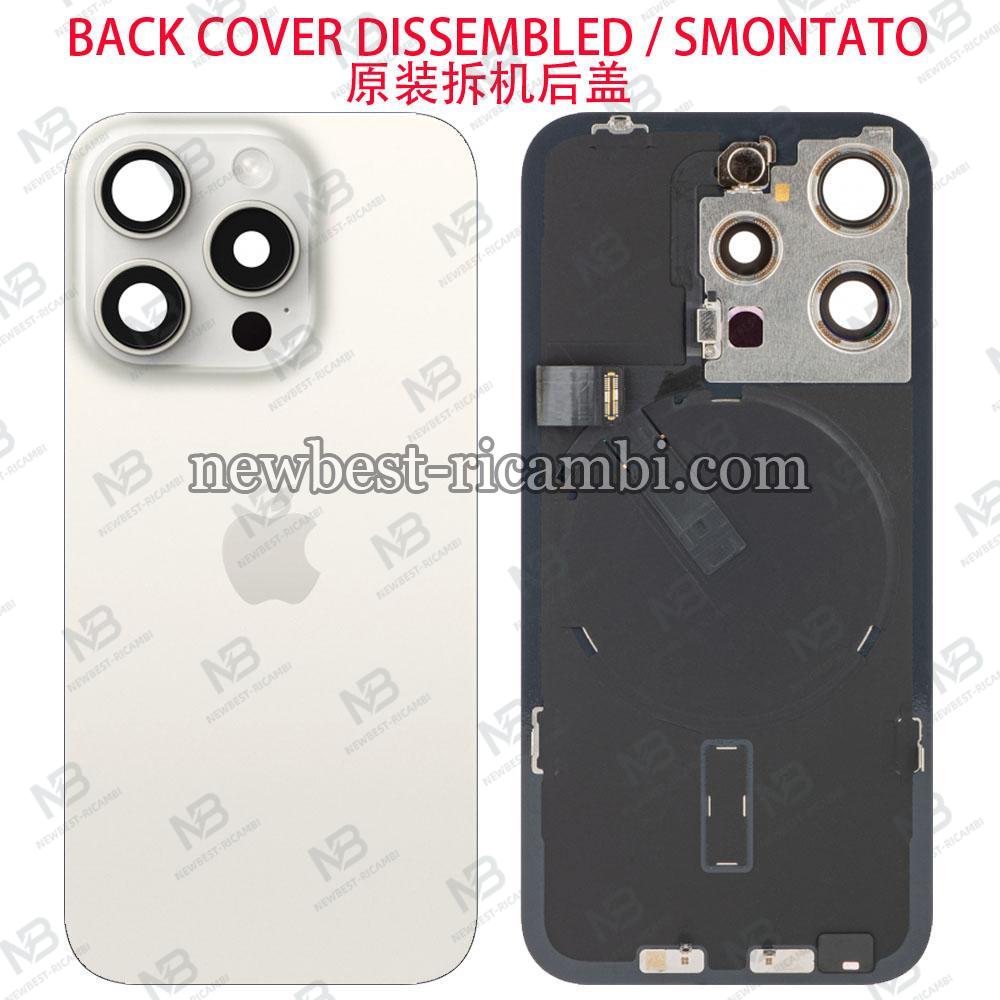iPhone 15 Pro Back Cover + Wireless Charge + Flex White Disassembled Grade B (Refurbished)