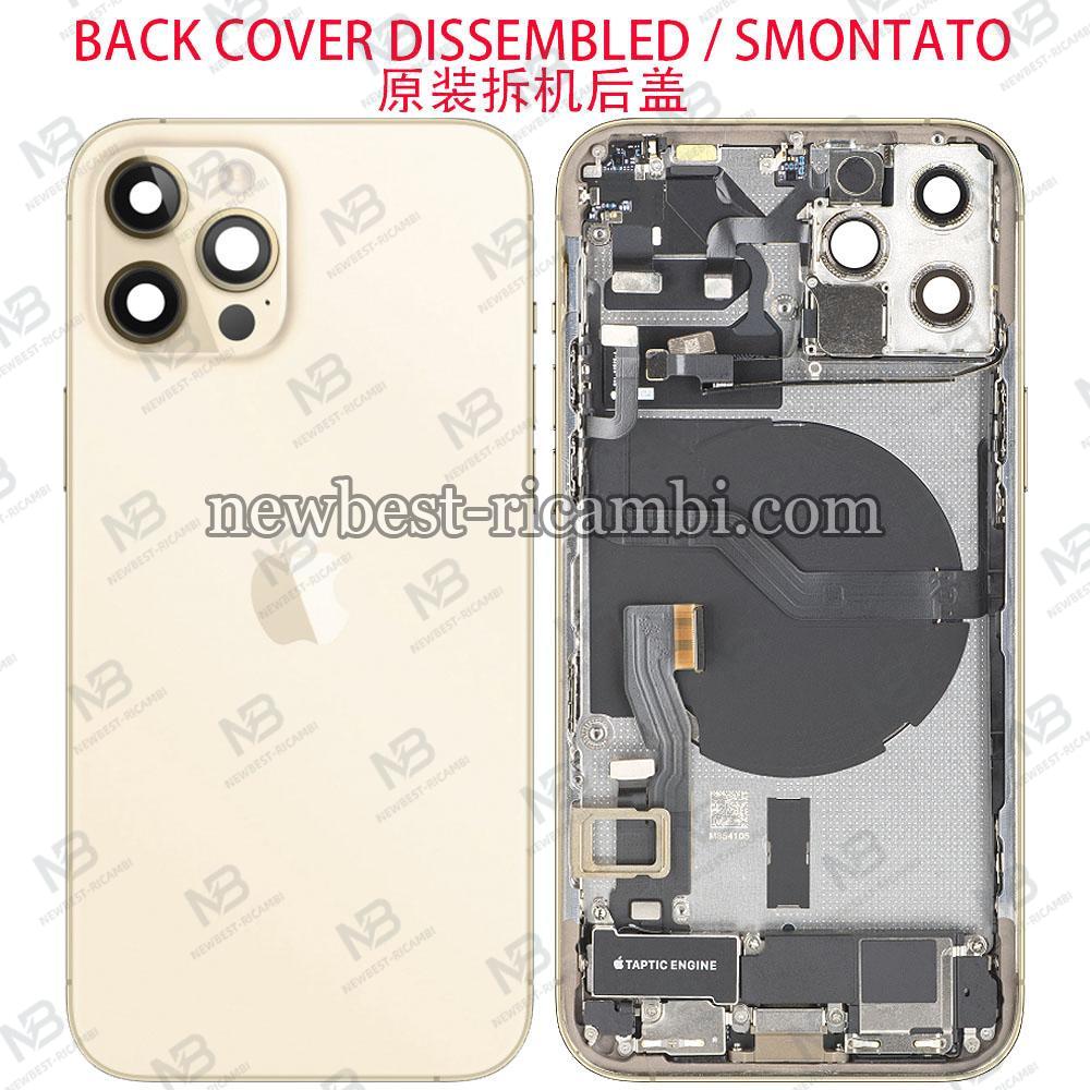 iPhone 12 Pro Back Cover + Frame + Full Flex Gold Dissemble Grade A Original