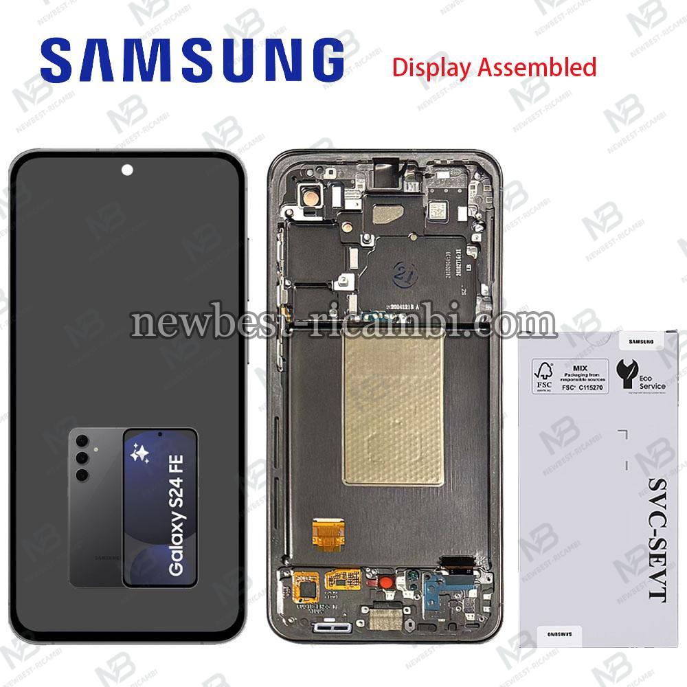 Samsung Galaxy S24 FE S721 Touch + Lcd + Frame Black Assembled Service Pack