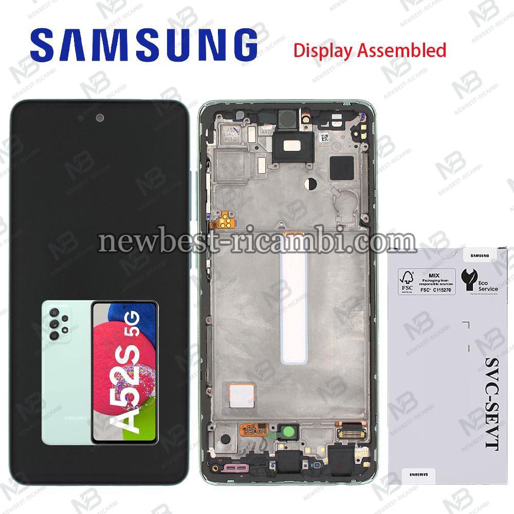 Samsung Galaxy A52s A528 Touch + Lcd + Frame Green Assembled Service Pack