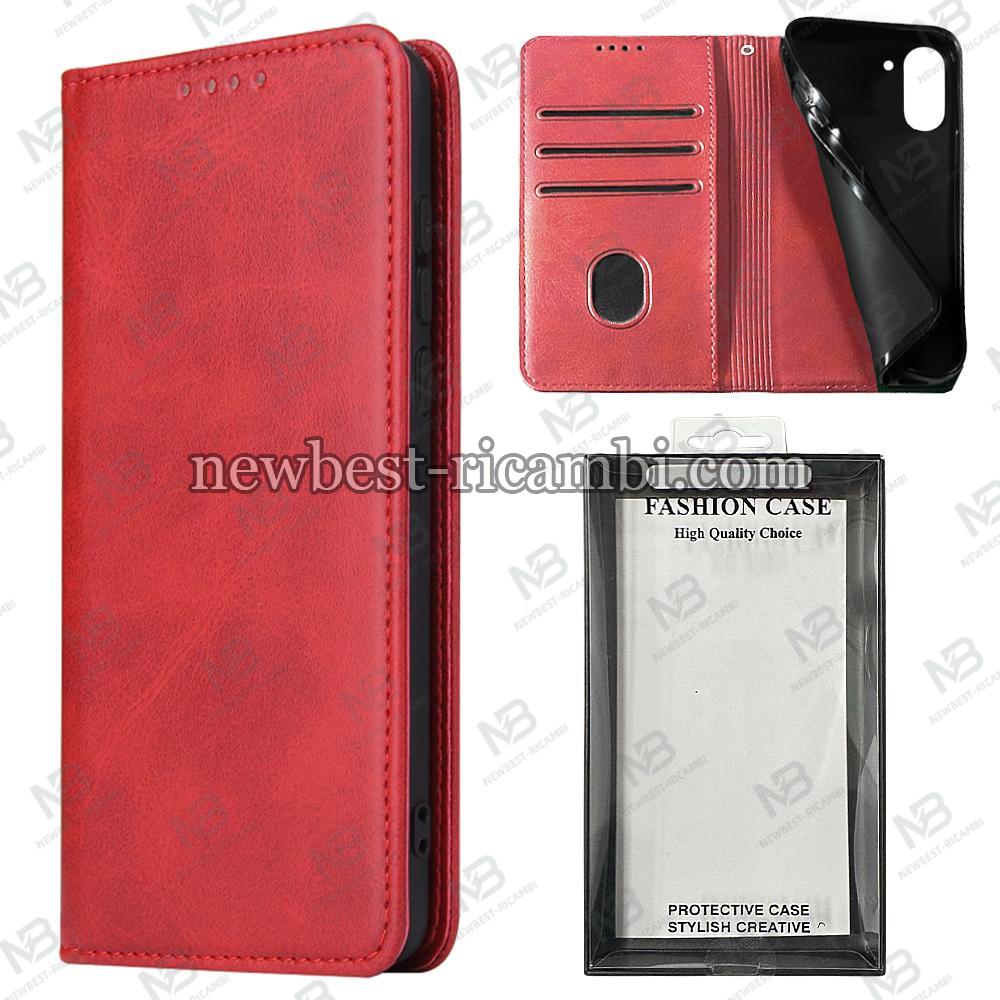 iPhone 17 Book Case Eco Leather Red In Blister