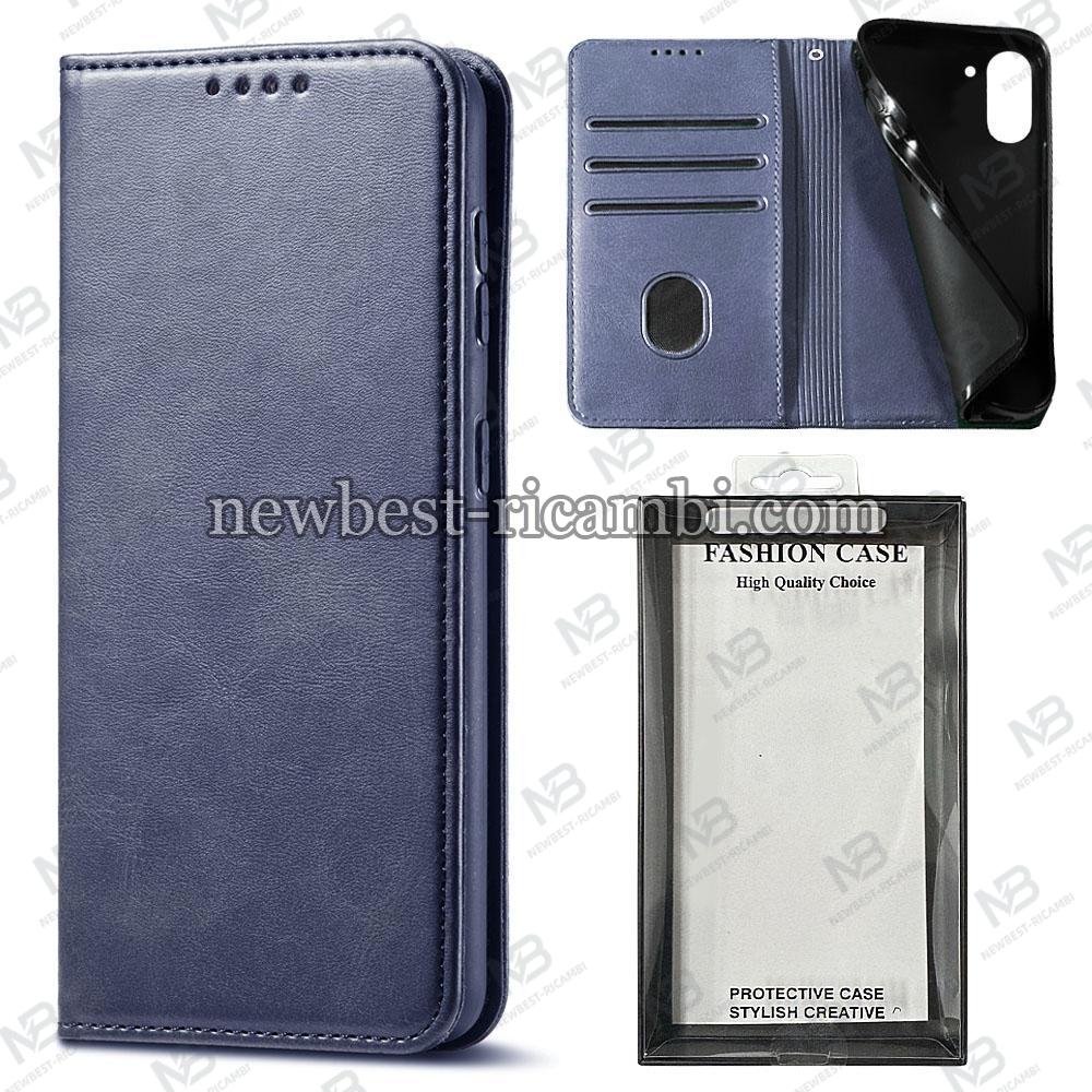 iPhone 17 Book Case Eco Leather Blue In Blister