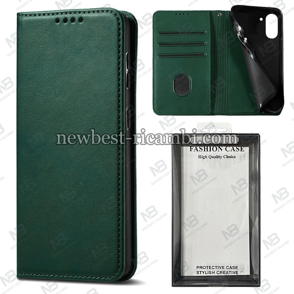iPhone 17 Book Case Eco Leather Green In Blister